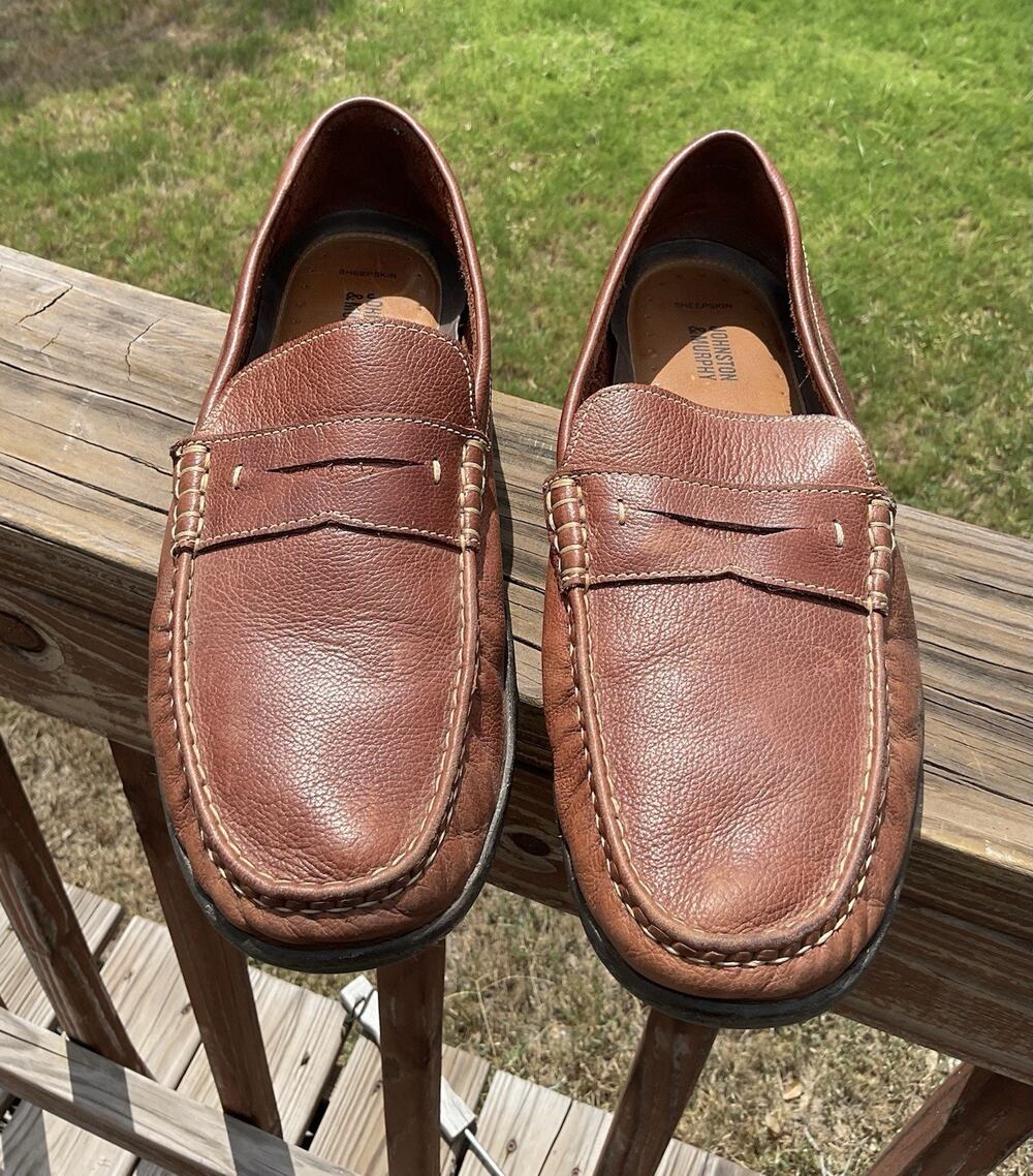 Johnston & Murphy Brown Leather Driving Moccasin Loafers Men's 13M